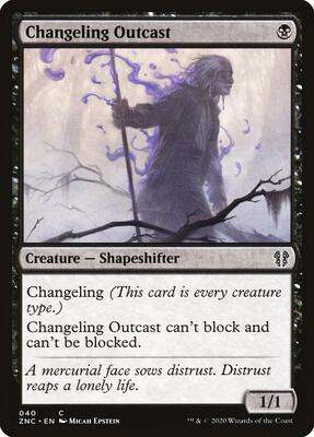 Changeling Outcast card from Commander: Zendikar Rising