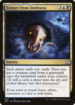 Extract from Darkness card from Commander: Zendikar Rising