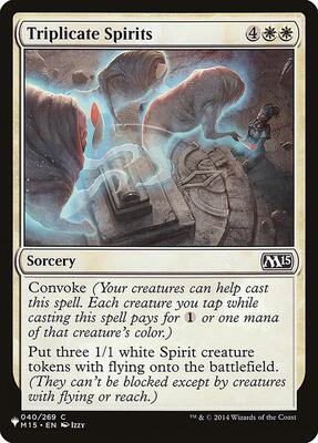 Triplicate Spirits card from The List Reprints