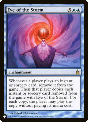 Eye of the Storm card from The List Reprints