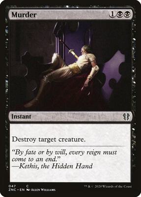 Murder card from Commander: Zendikar Rising