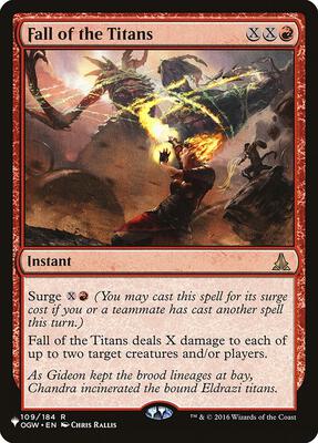 Fall of the Titans card from The List Reprints
