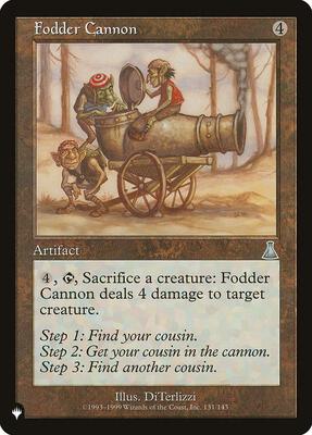 Fodder Cannon card from The List Reprints