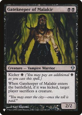 Gatekeeper of Malakir card from The List Reprints