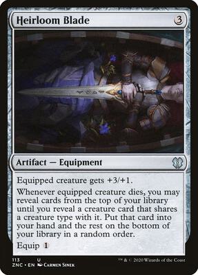 Heirloom Blade card from Commander: Zendikar Rising
