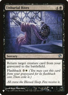 Unburial Rites card from The List Reprints