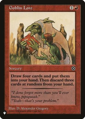Goblin Lore card from The List Reprints