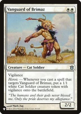 Vanguard of Brimaz card from The List Reprints