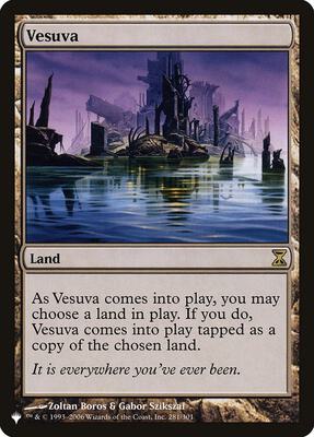 Vesuva card from The List Reprints
