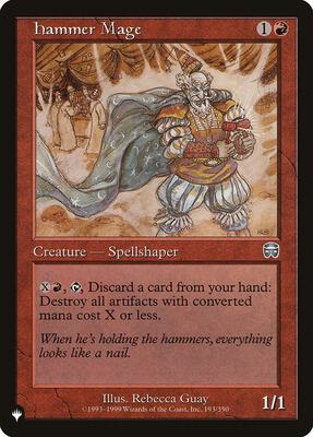 Hammer Mage card from The List Reprints