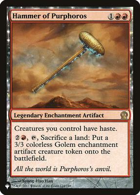 Hammer of Purphoros card from The List Reprints
