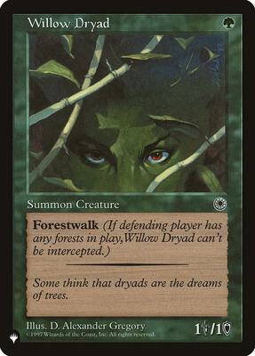 Willow Dryad card from The List Reprints