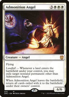 Admonition Angel card from Commander: Zendikar Rising