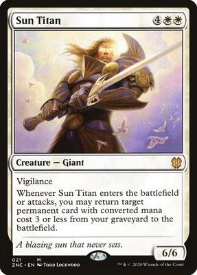Sun Titan card from Commander: Zendikar Rising