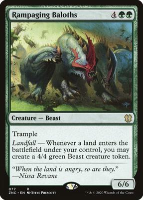 Rampaging Baloths card from Commander: Zendikar Rising