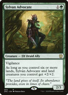 Sylvan Advocate card from Commander: Zendikar Rising