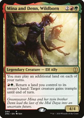 Mina and Denn, Wildborn card from Commander: Zendikar Rising