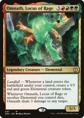 Omnath, Locus of Rage card from Commander: Zendikar Rising