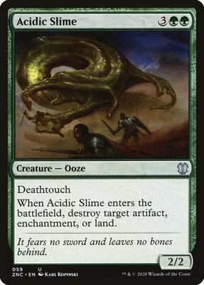 Acidic Slime card from Commander: Zendikar Rising