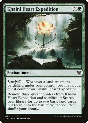 Khalni Heart Expedition card from Commander: Zendikar Rising