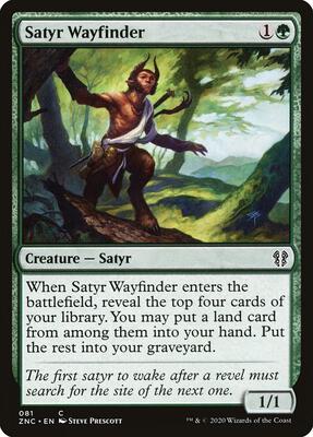 Satyr Wayfinder card from Commander: Zendikar Rising