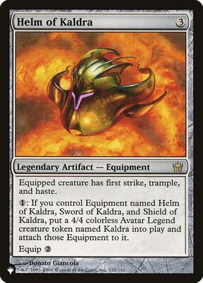 Helm of Kaldra card from The List Reprints