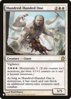 Hundred-Handed One card from The List Reprints