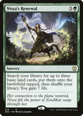 Nissa's Renewal card from Commander: Zendikar Rising