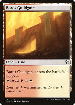 Boros Guildgate card from Commander: Zendikar Rising