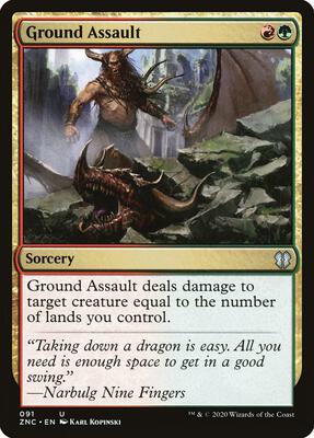 Ground Assault card from Commander: Zendikar Rising