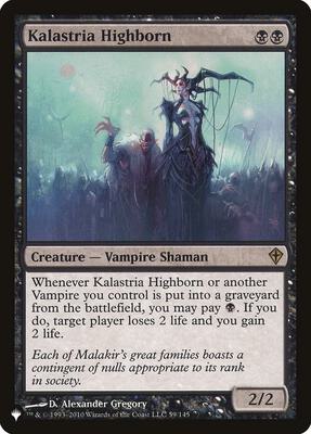 Kalastria Highborn card from The List Reprints
