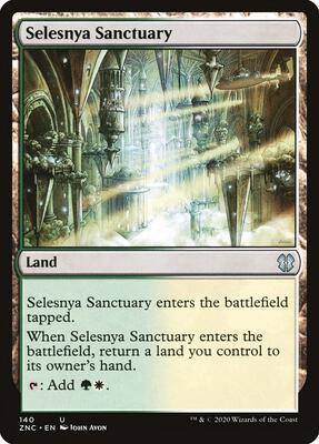 Selesnya Sanctuary card from Commander: Zendikar Rising
