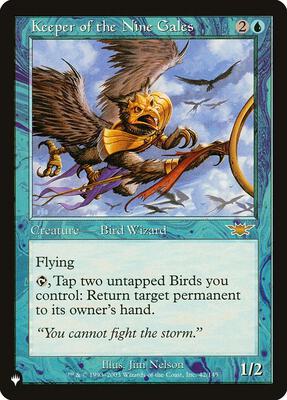 Keeper of the Nine Gales card from The List Reprints