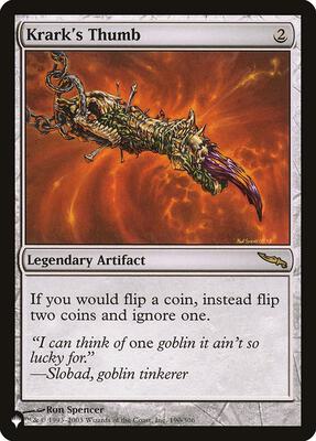 Krark's Thumb card from The List Reprints