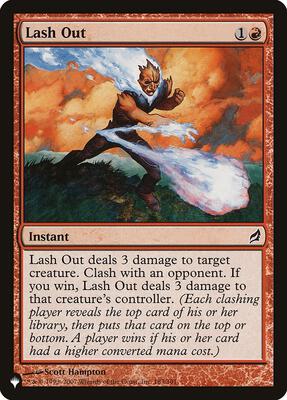 Lash Out card from The List Reprints