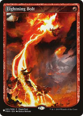 Lightning Bolt (PRM) card from The List Reprints