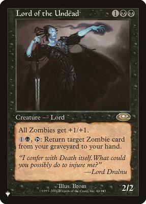Lord of the Undead card from The List Reprints