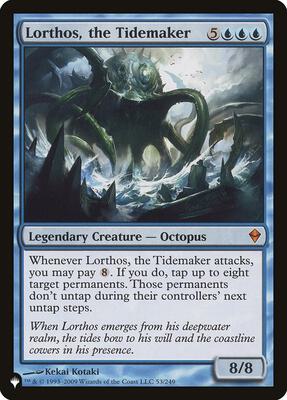 Lorthos, the Tidemaker card from The List Reprints