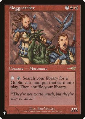Moggcatcher card from The List Reprints