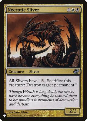 Necrotic Sliver card from The List Reprints