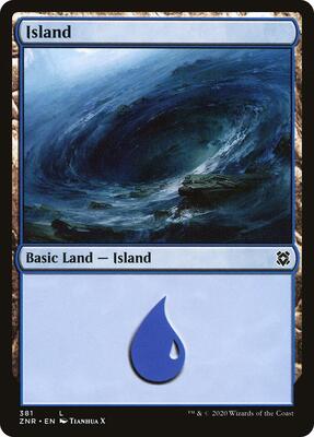 Island card from Zendikar Rising