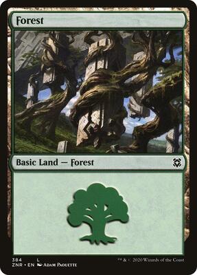 Forest card from Zendikar Rising