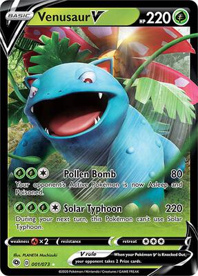 Venusaur V card from Champion's Path