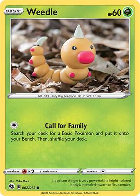 Weedle card from Champion's Path