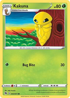 Kakuna card from Champion's Path