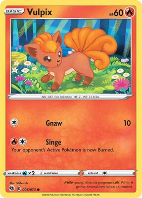Vulpix card from Champion's Path