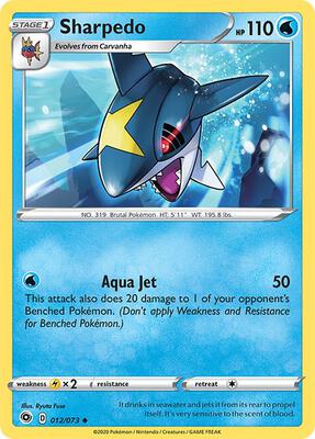 Sharpedo card from Champion's Path