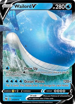 Wailord V card from Champion's Path