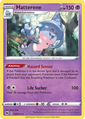 Hatterene card from Champion's Path