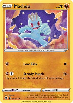 Machop card from Champion's Path